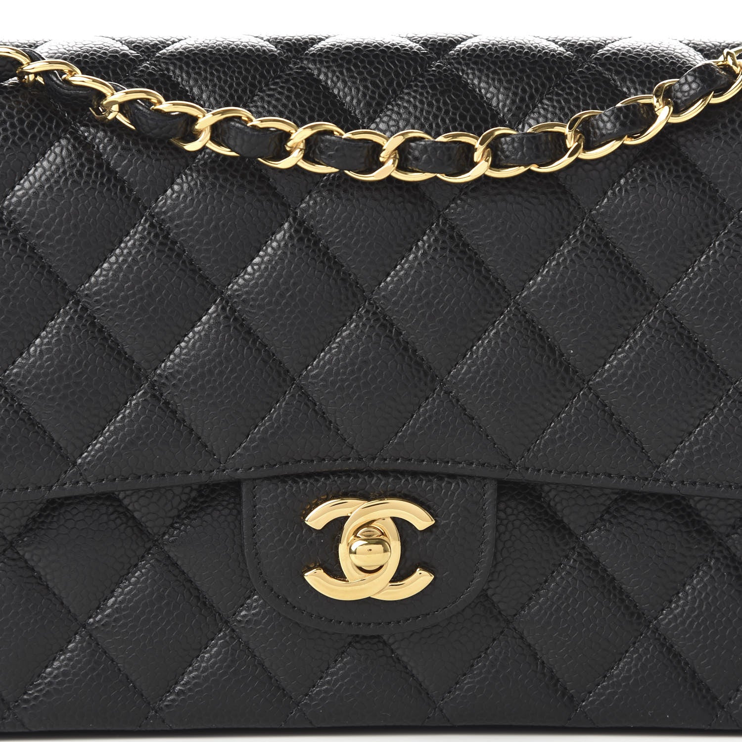 Chanel Caviar Quilted Medium Double Flap Black 10 of 11