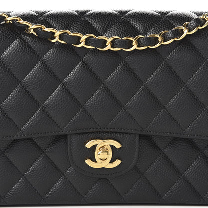 Chanel Caviar Quilted Medium Double Flap Black 10 of 11