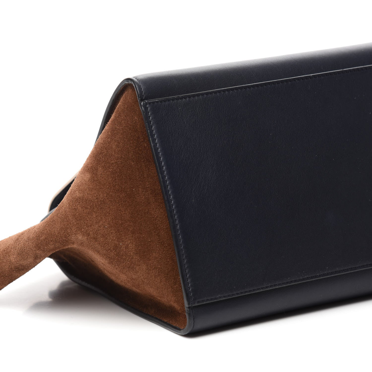 Celine Cobra Calfskin Suede Small Tri-Color Trapeze Natural 6 of 9