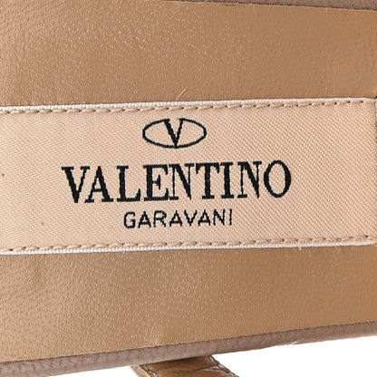 Valentino Garavani Calfskin Rockstud 60mm Caged Slide Sandals 37.5 Poudre 9 of 9