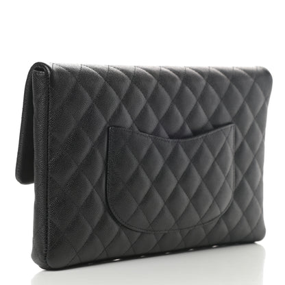 Chanel Caviar Quilted Flap Clutch Black 3 of 7