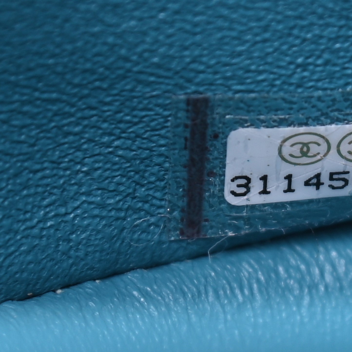 Lambskin Quilted Small Double Flap Green Blue