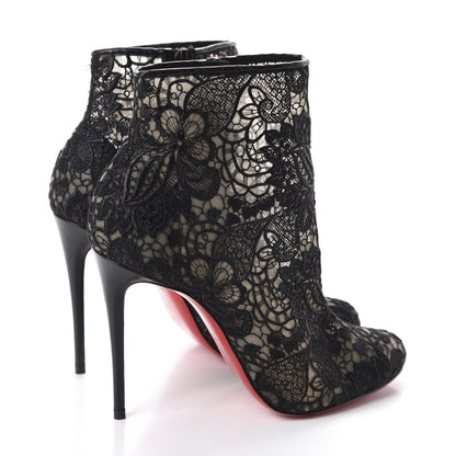 Christian Louboutin Mesh Guipure Wax Lace Kid Miss Tennis 100 Ankle Boots 36.5 Black 4 of 9