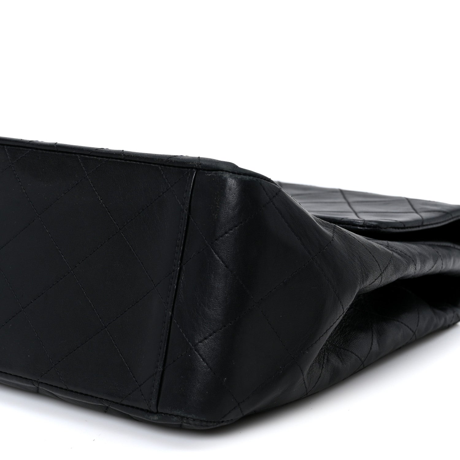 Chanel Lambskin Quilted XL Jumbo Single Flap Black 12 of 12