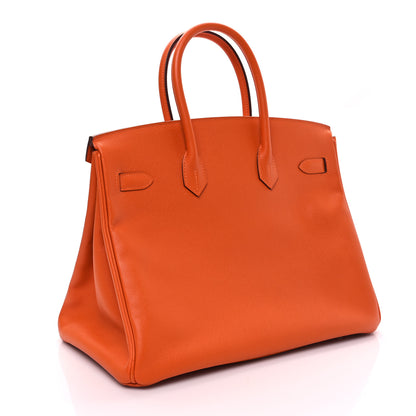Hermes Epsom Birkin 35 Orange 3 of 12
