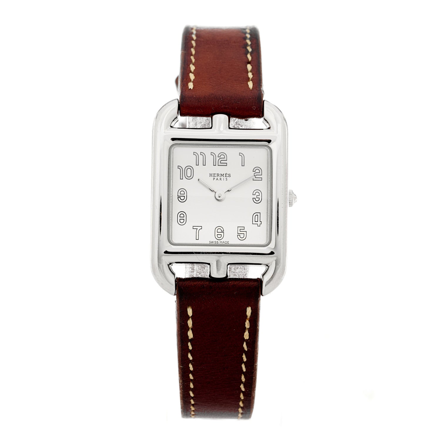 Hermes Stainless Steel Barenia 23mm Cape Cod Quartz Watch Fauve 1 of 5