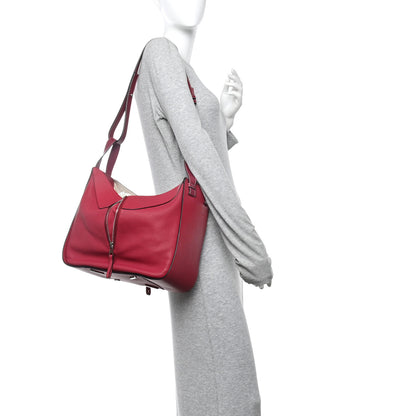 Loewe Grained Calfskin Medium Hammock Shoulder Bag Raspberry 2 of 9