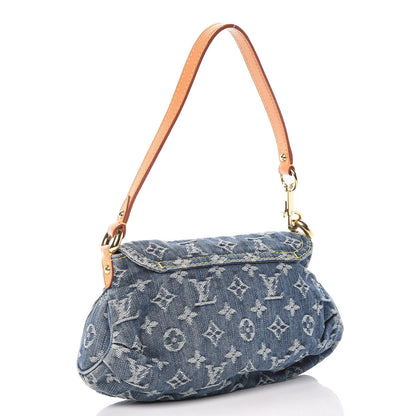Louis Vuitton Monogram Denim Mini Pleaty Blue 3 of 10