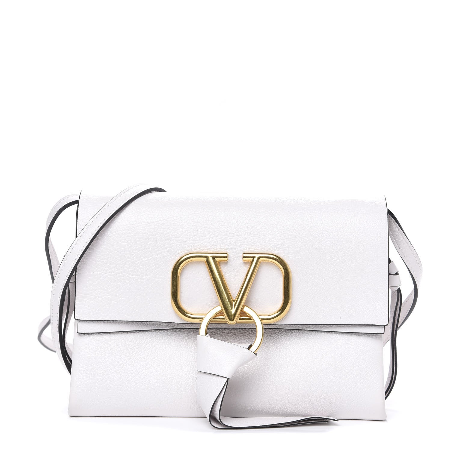 Valentino Garavani Buffalo Small VRing Crossbody Bag White 1 of 7