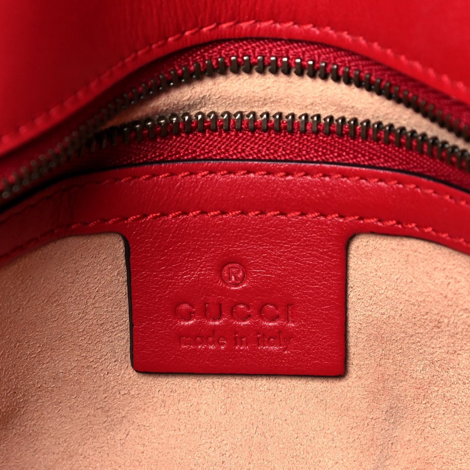 Gucci Calfskin Matelasse Small GG Marmont Shoulder Bag Hibiscus Red 6 of 9