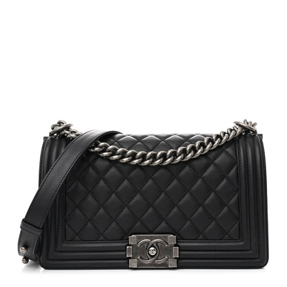 Chanel Calfskin Quilted Medium Boy Flap Black 1 of 10