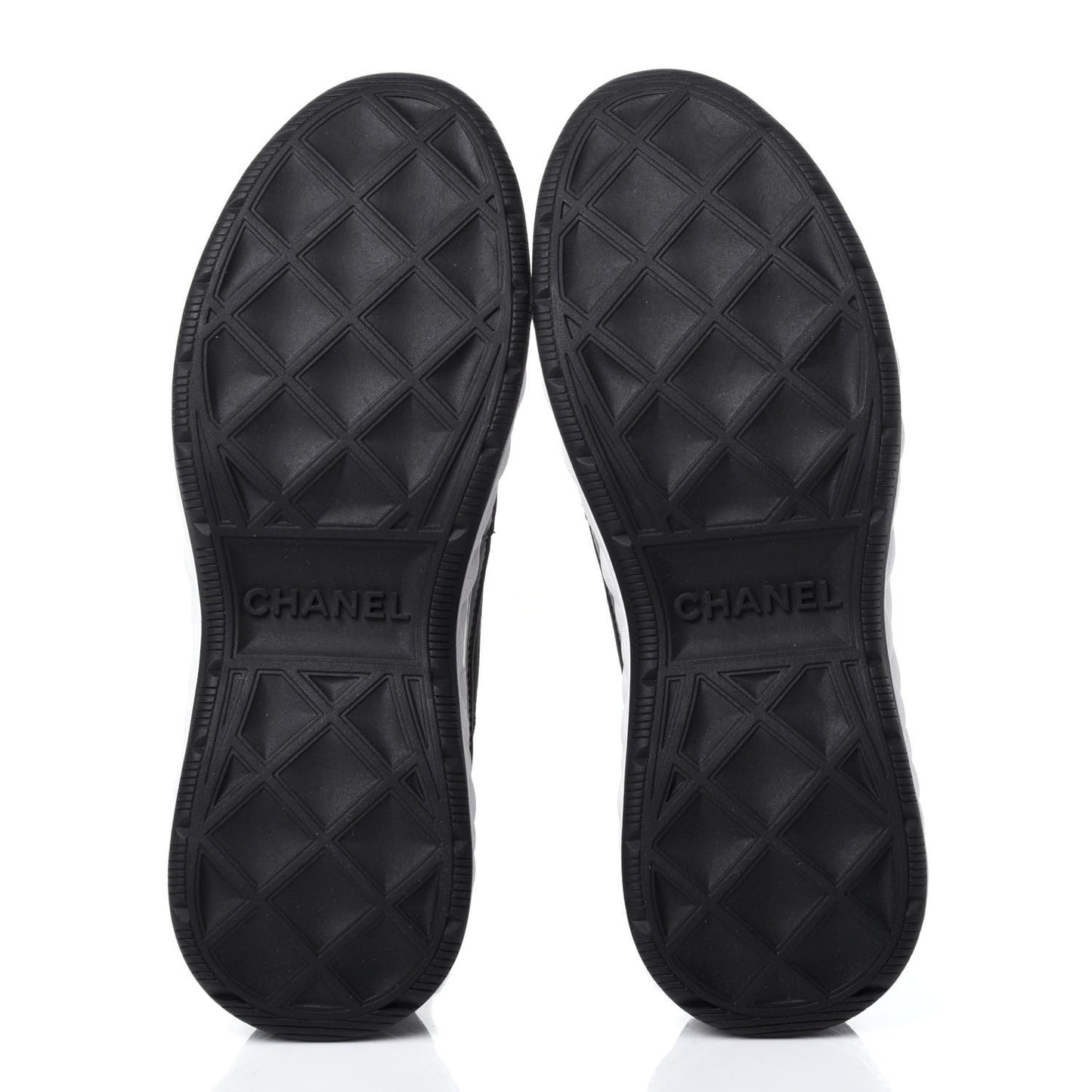 Velvet Calfskin Mixed Fibers CC Sneakers 37 Black