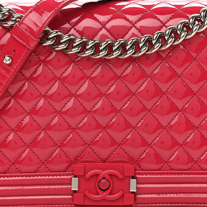 Chanel Patent Calfskin New Medium Plexiglass Boy Flap Pink 13 of 13