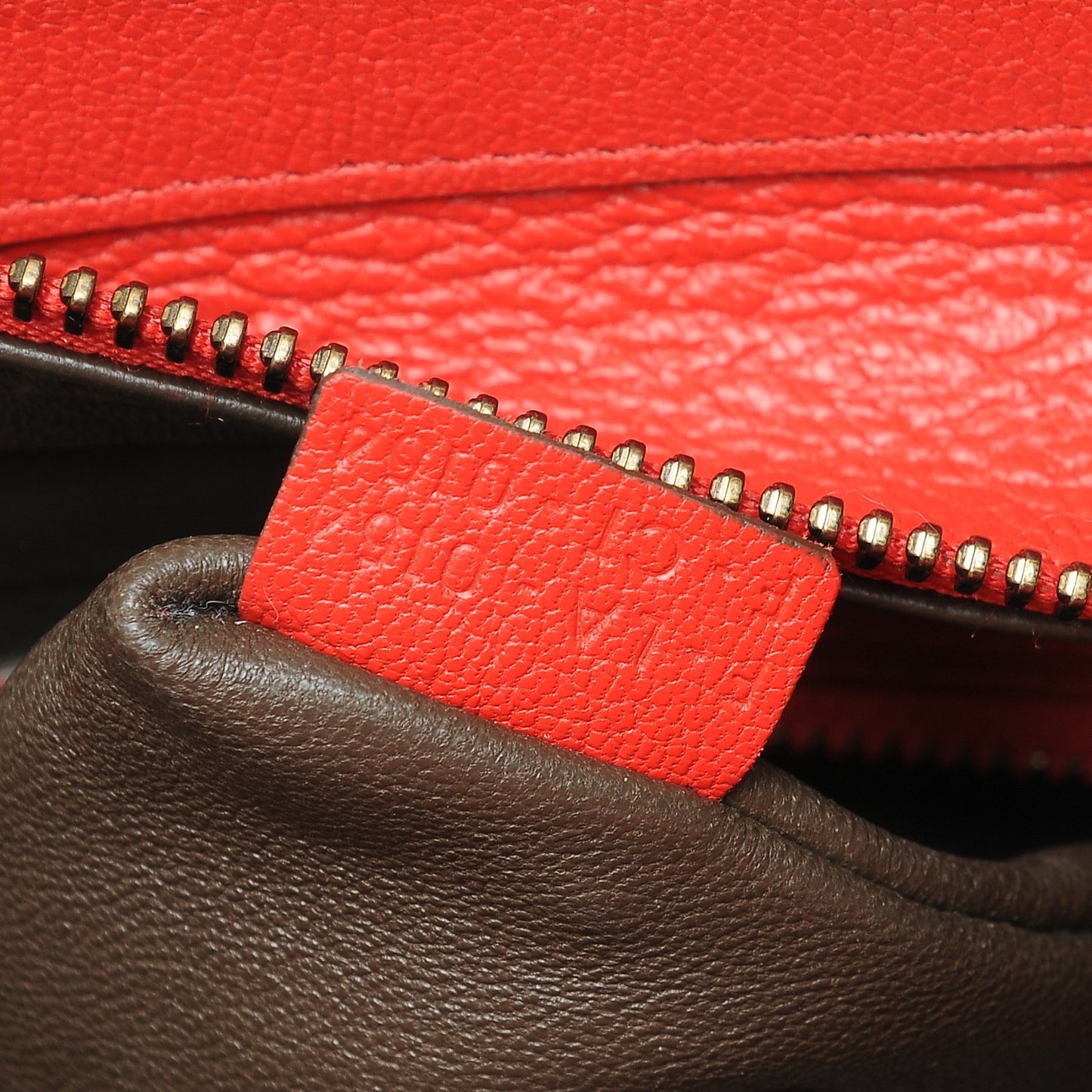 Goatskin Micro Bi-Color Luggage Red