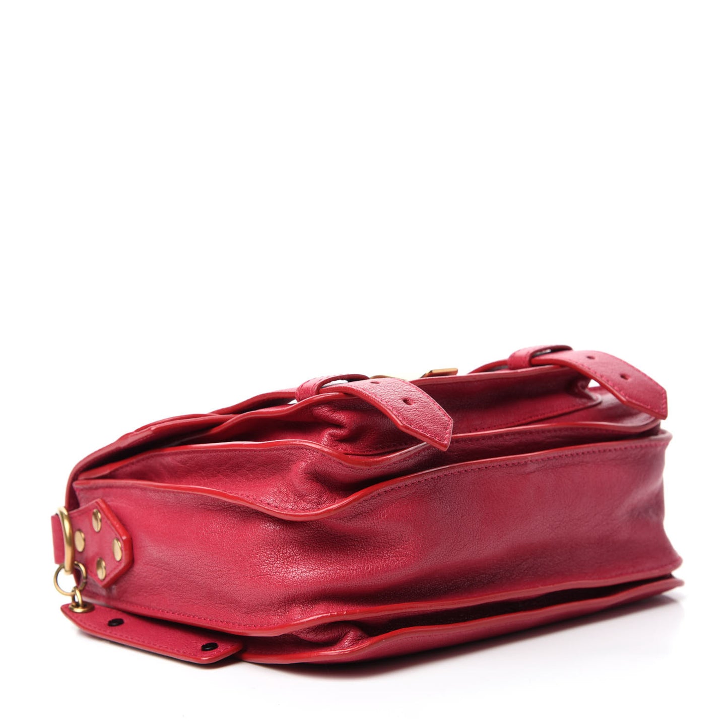 Lambskin PS1 Mini Pouch Messenger Bag Raspberry
