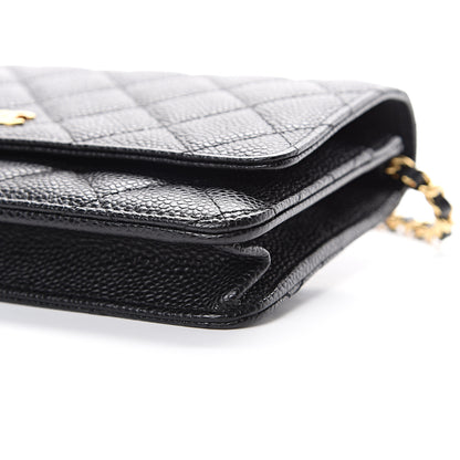 Chanel Caviar Quilted Wallet On Chain WOC Black 10 of 11