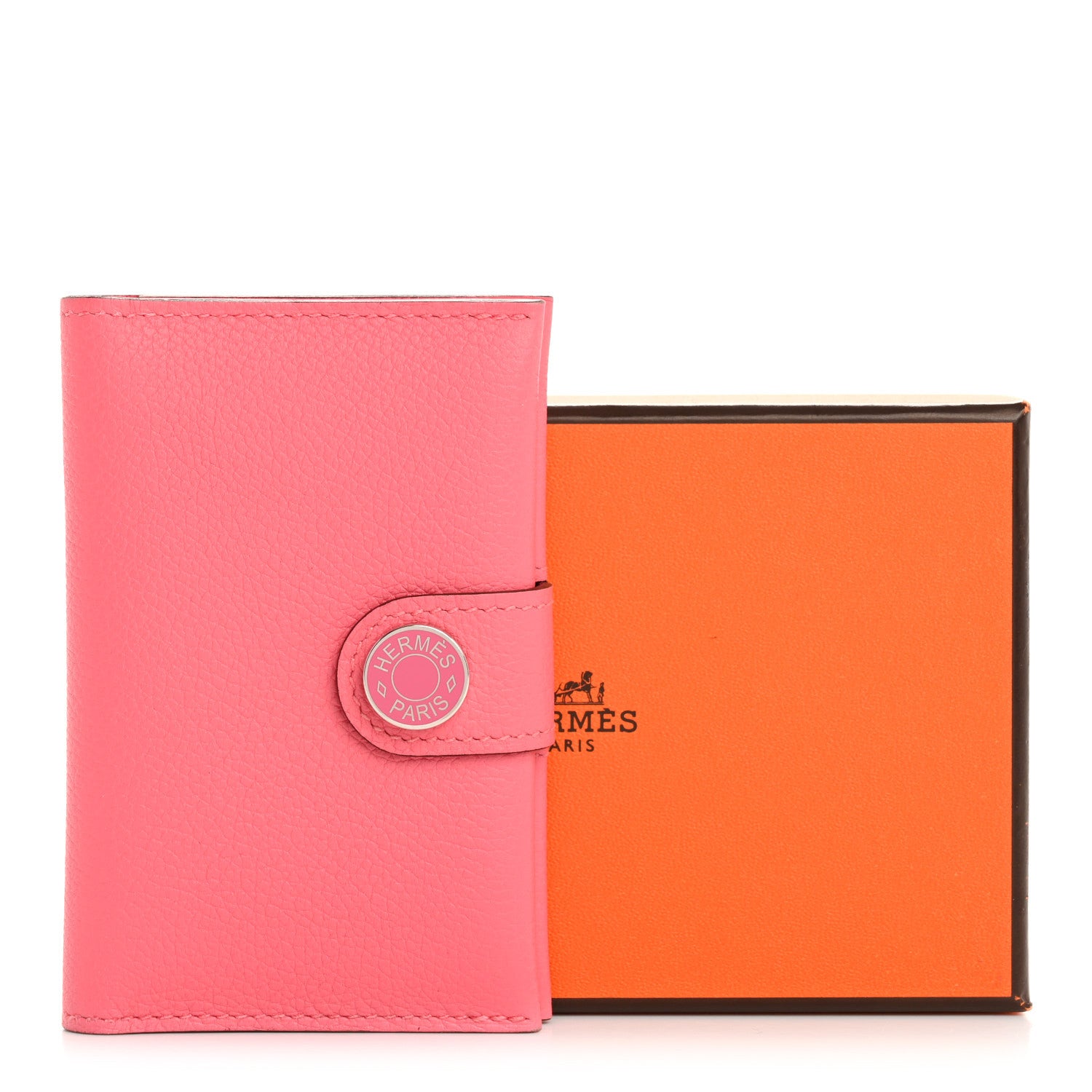 Hermes Evercolor RMS Card Holder Rose Azalee 8 of 8
