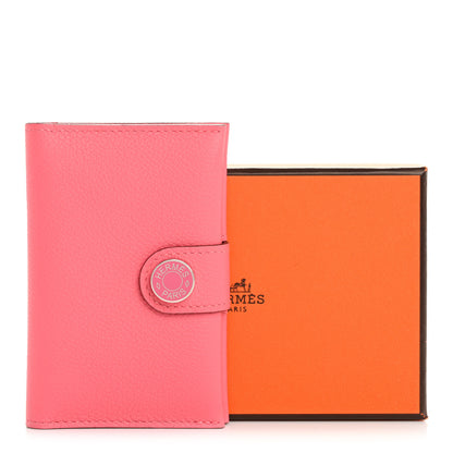 Hermes Evercolor RMS Card Holder Rose Azalee 8 of 8