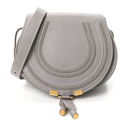 Chloe Calfskin Mini Marcie Round Crossbody Bag Cashmere Grey 1 of 10