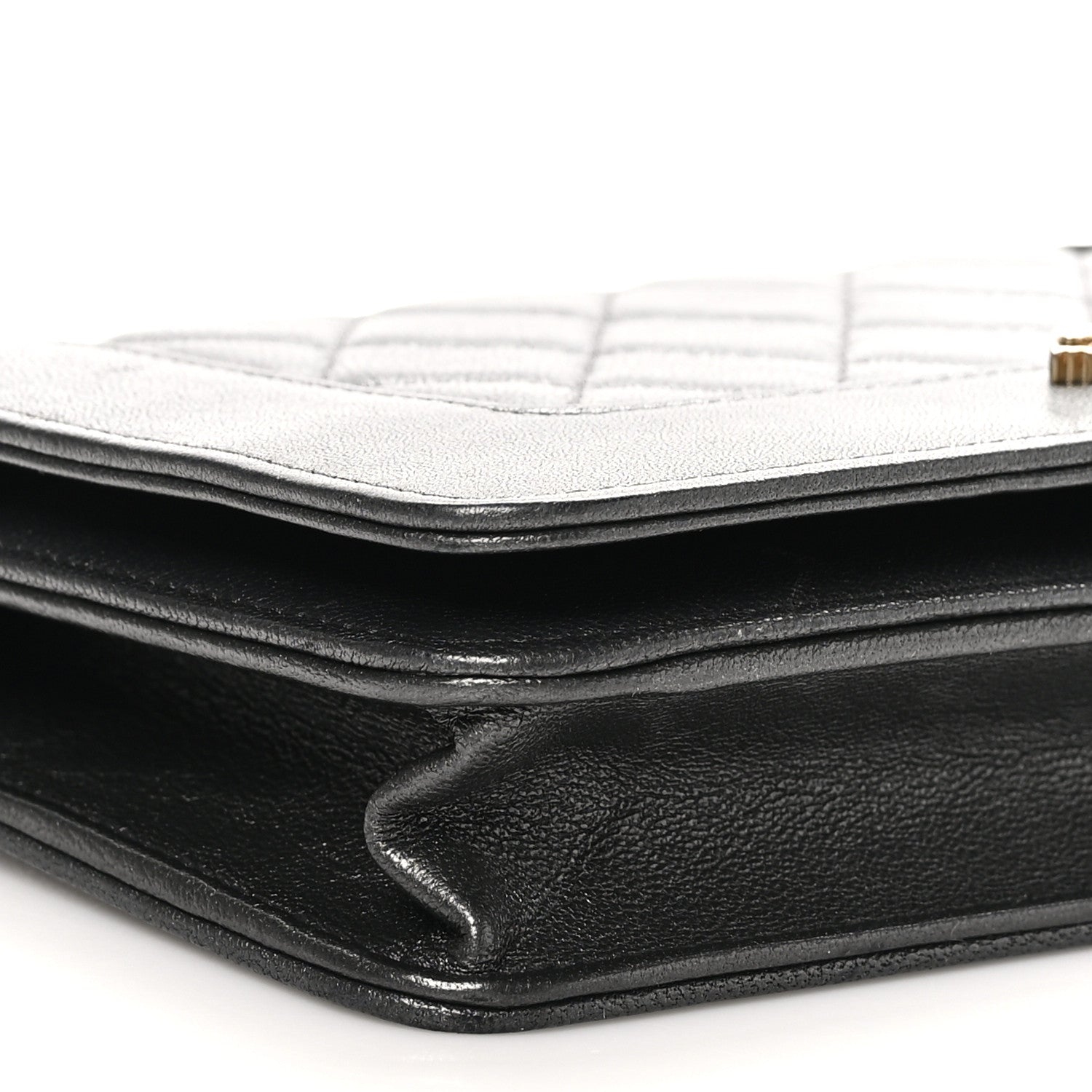 Chanel Sheepskin Quilted Mademoiselle Vintage Wallet On Chain WOC Ruthenium 10 of 12