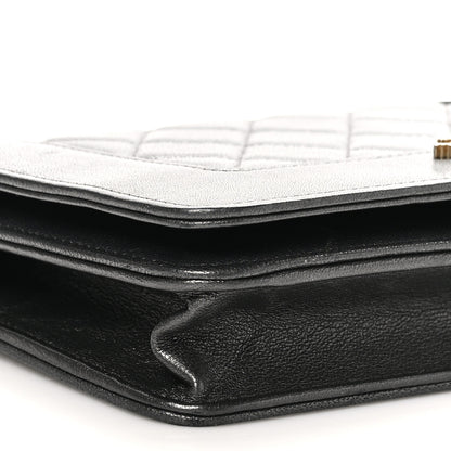 Chanel Sheepskin Quilted Mademoiselle Vintage Wallet On Chain WOC Ruthenium 10 of 12