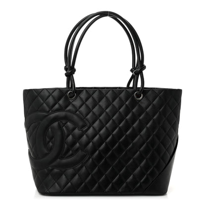 Chanel Calfskin Quilted Large Cambon Tote Black 1 of 9