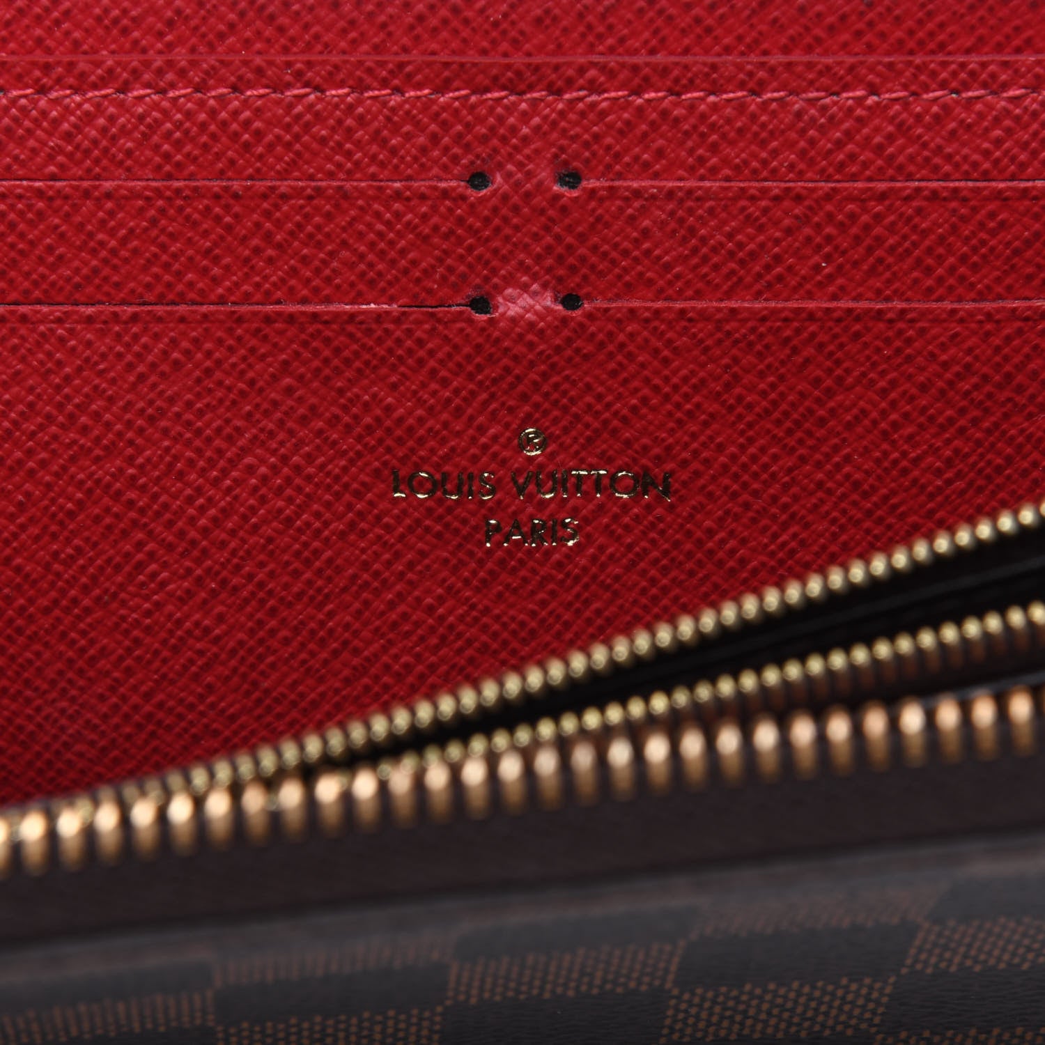 Louis Vuitton Damier Ebene Clemence Wallet Cherry 6 of 8