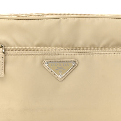Prada Re-Nylon Vela Saffiano Pocket Double Zip Shoulder Bag Deserto 8 of 10