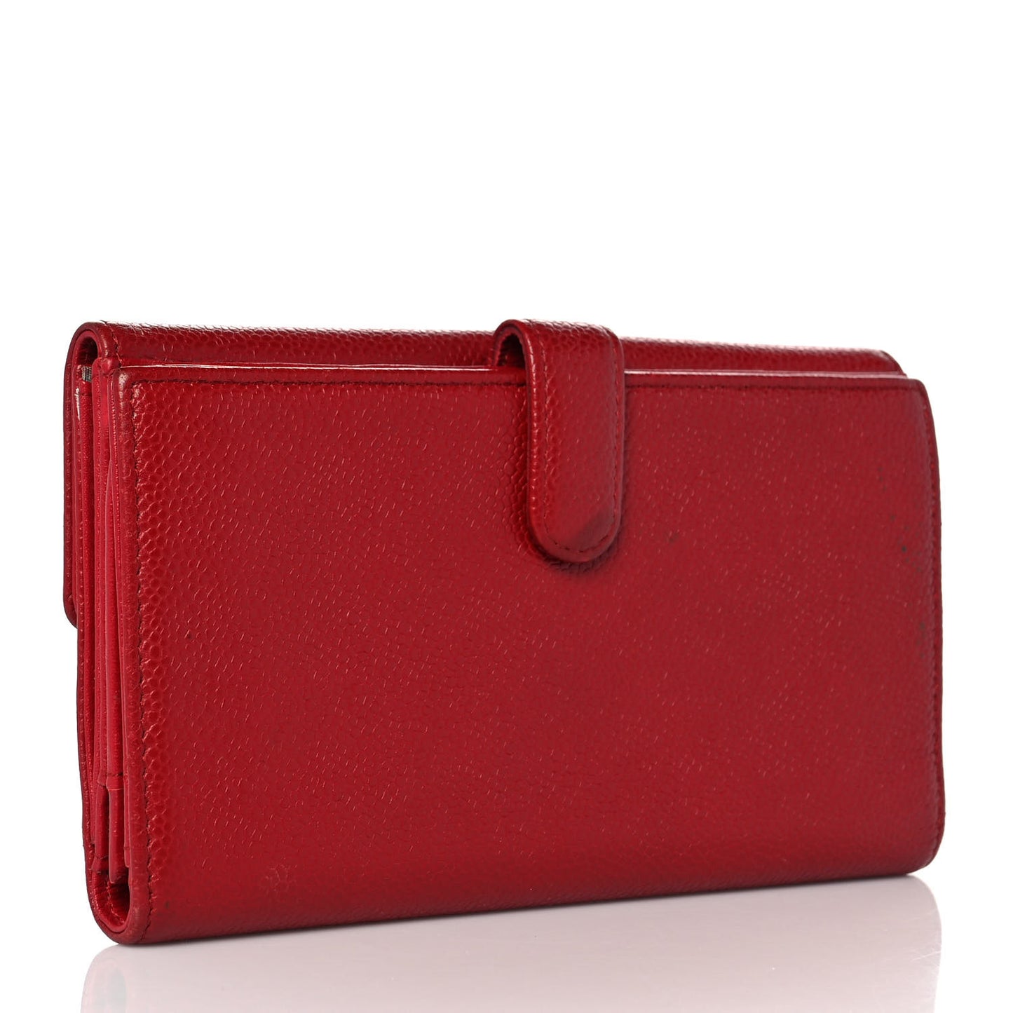 Caviar Timeless CC French Long Wallet Red