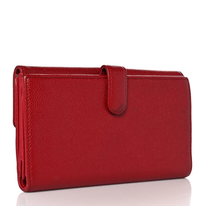 Chanel Caviar Timeless CC French Long Wallet Red 3 of 12