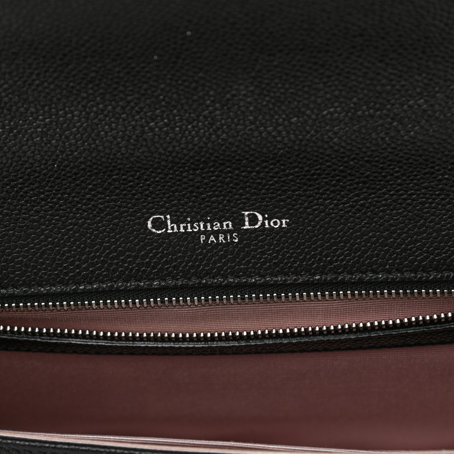 Grained Calfskin Medium Diorama Flap Bag Black
