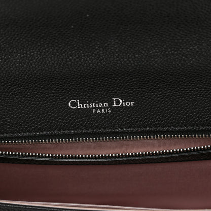 Christian Dior Grained Calfskin Medium Diorama Flap Bag Black 6 of 13