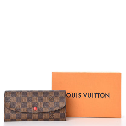Louis Vuitton Damier Ebene Emilie Wallet Red 8 of 8