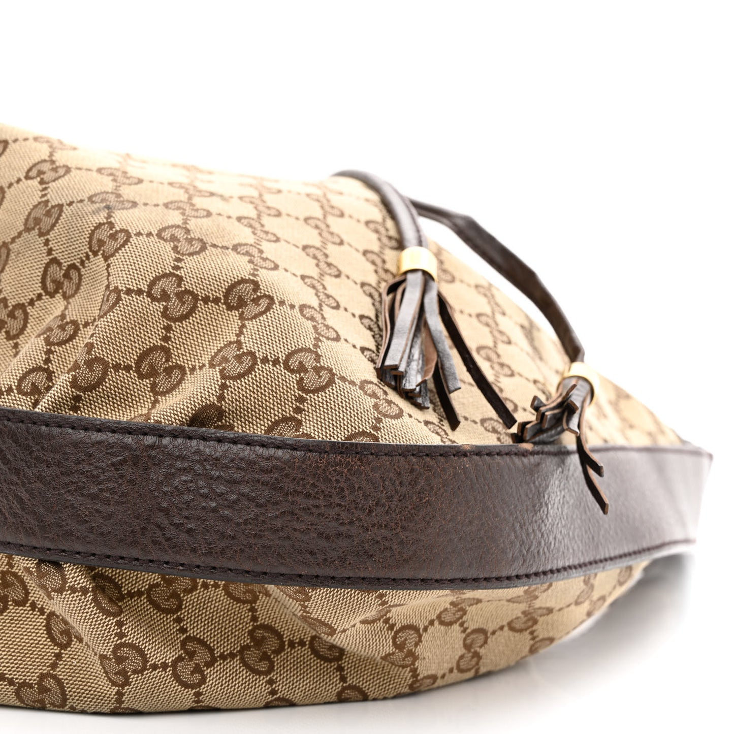 Monogram Medium Interlocking Icon Shoulder Bag Dark Brown