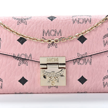 MCM Visetos Large Patricia Wallet On Chain Soft Pink 7 of 10