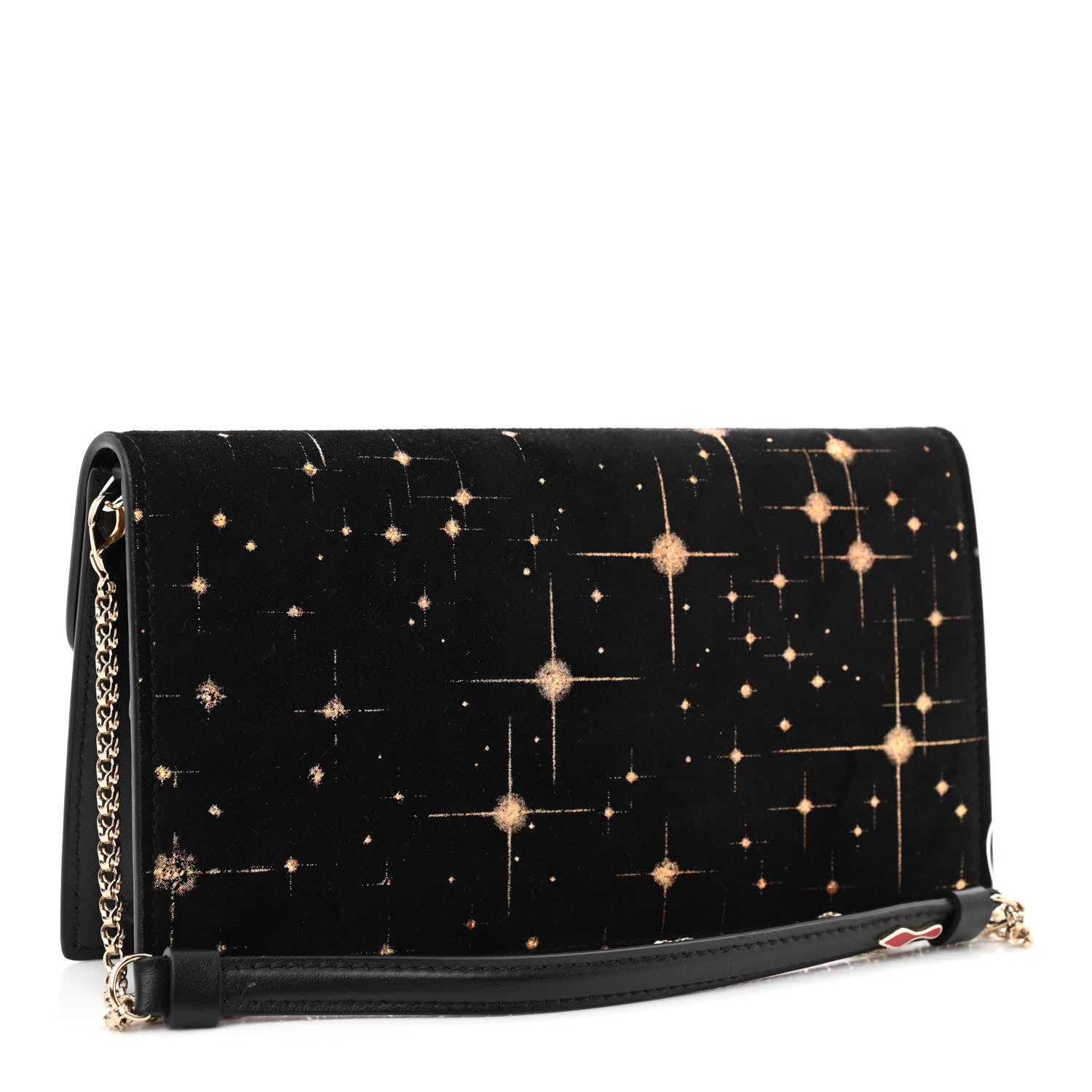 Christian Louboutin Suede Loubi54 Crossbody Clutch Black 3 of 9