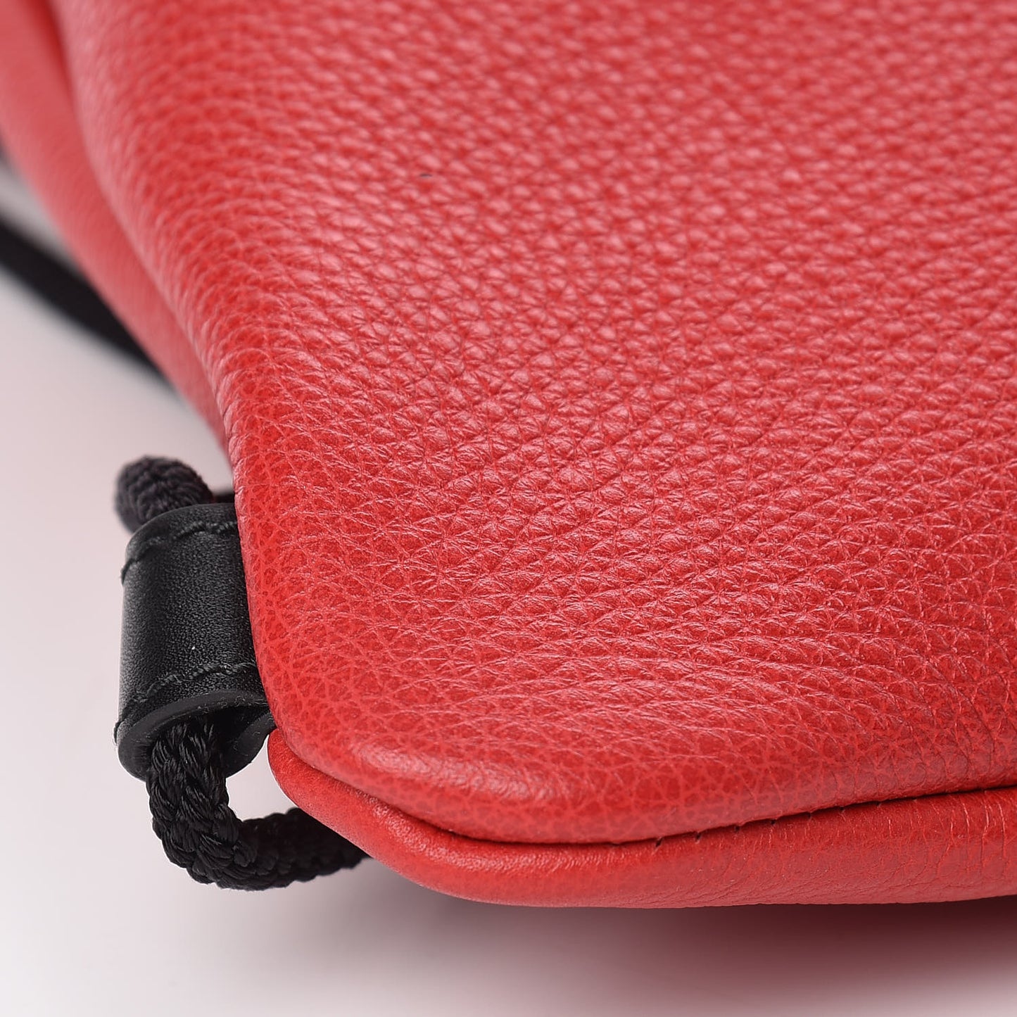 Calfskin Coco Capitan Logo Drawstring Backpack Hibiscus Red