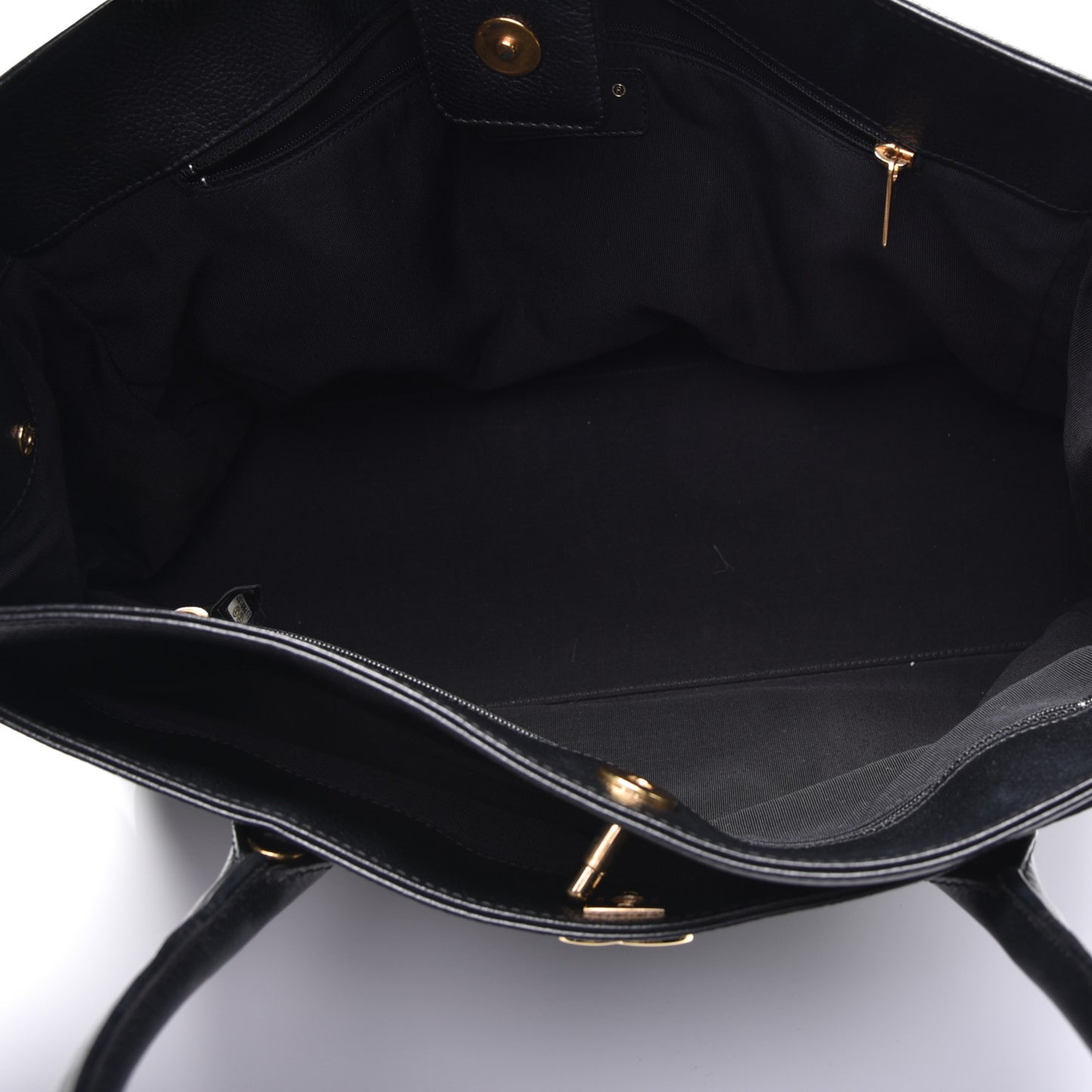Calfskin Cerf Executive Shopper Tote Black
