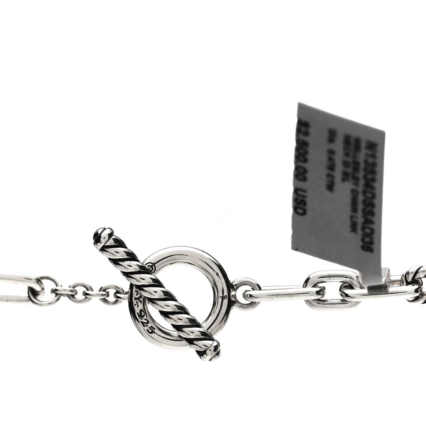 Sterling Silver Diamond Wellesley Long Chain Link Necklace