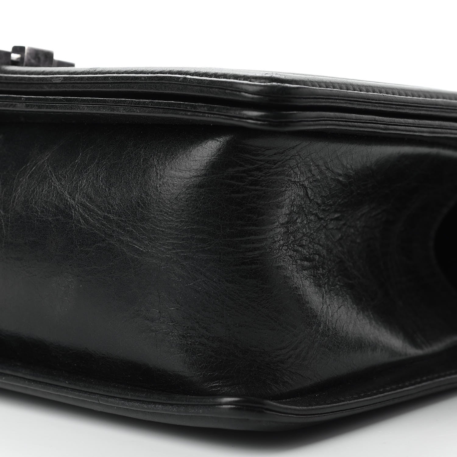 Chanel Calfskin Double Stitch Medium Boy Flap Black 9 of 10