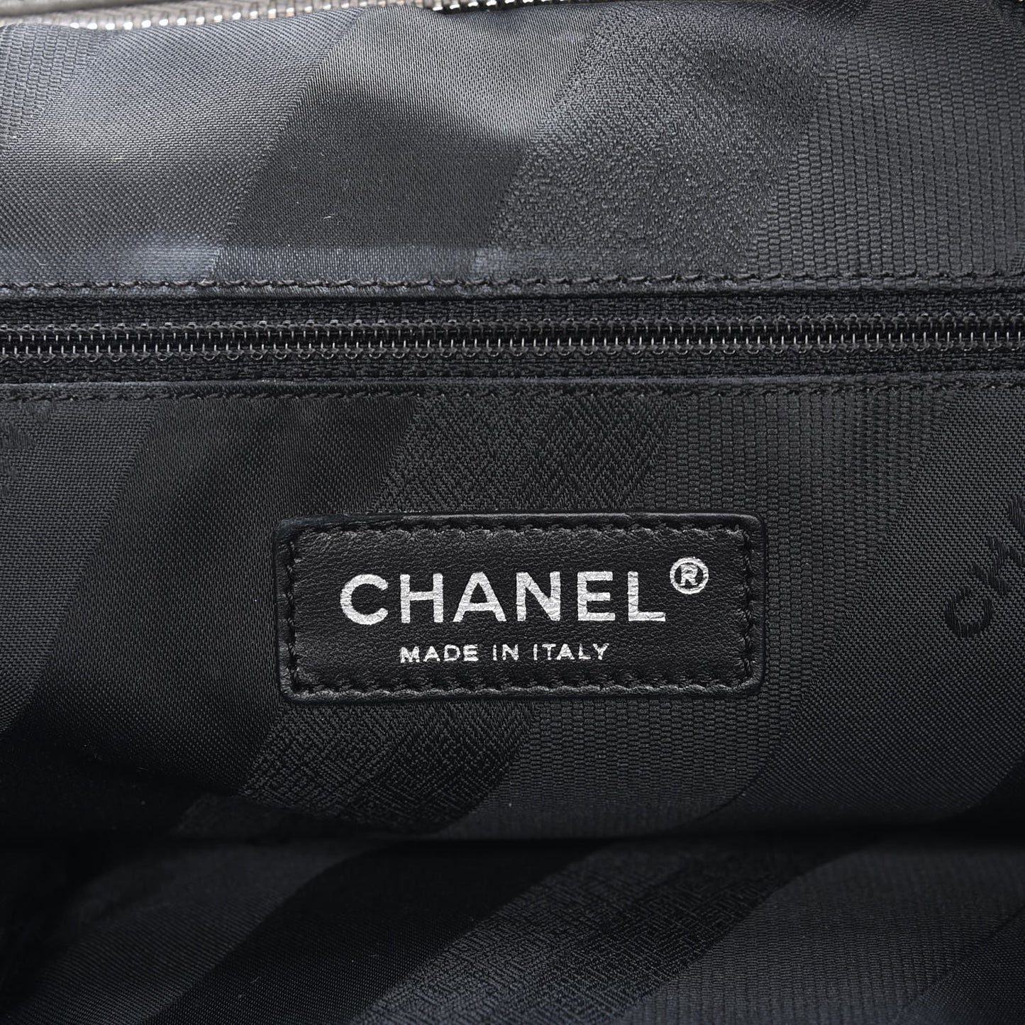 Glazed Calfskin Lambskin Quilted Portobello Tote Black Grey