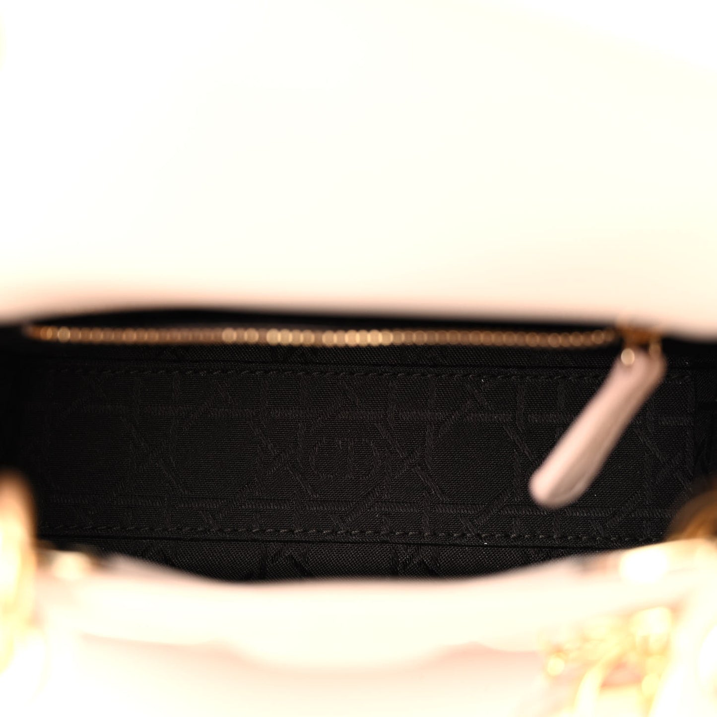 Lambskin Cannage Mini Lady Dior Rose Poudre