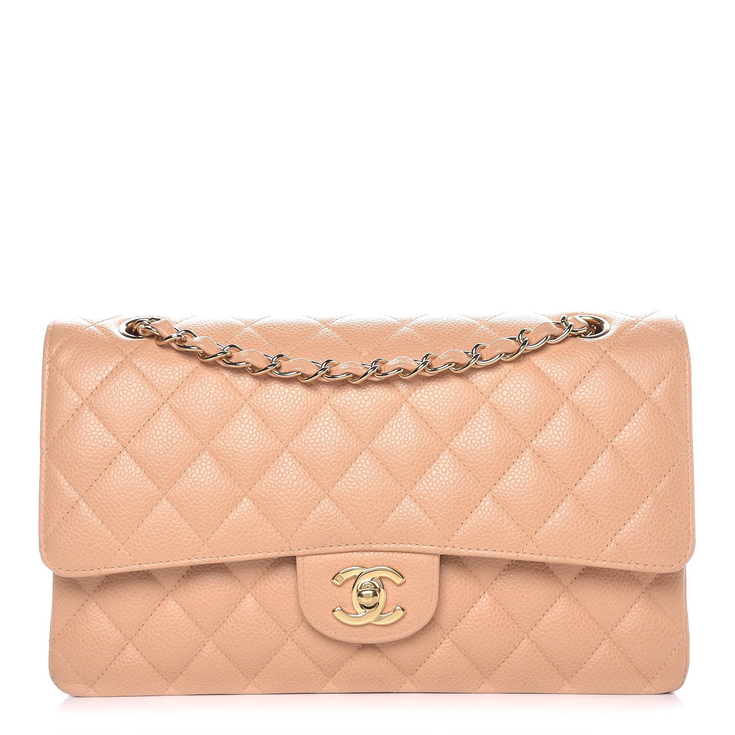 Chanel Caviar Quilted Jumbo Double Flap Beige 1 of 9
