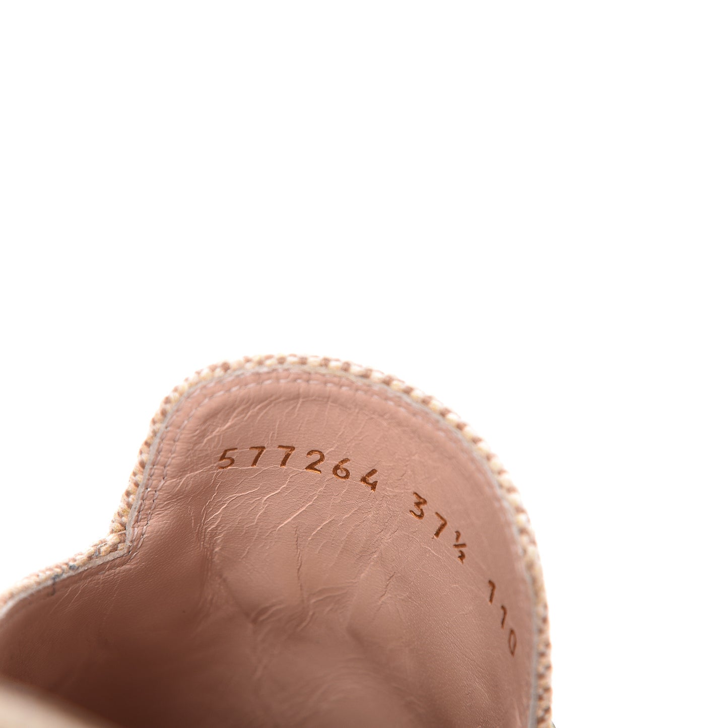 Canvas Vintage Charlotte Web Princetown Slippers 37.5 Sand Cuir