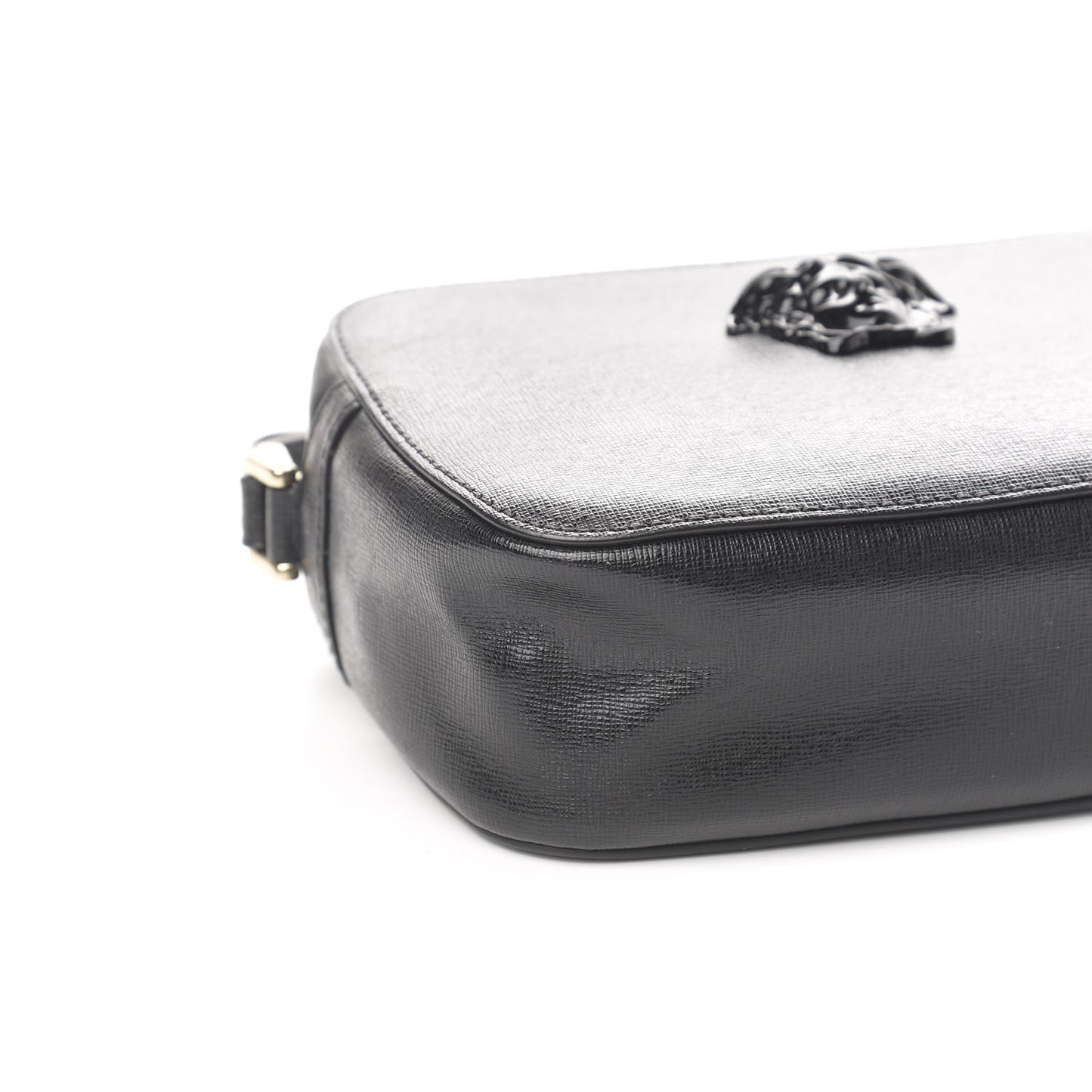 Grained Calfskin Palazzo Camera Bag Black