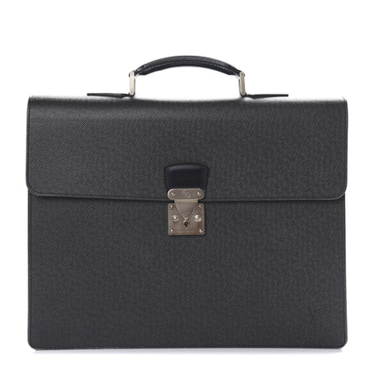 Louis Vuitton Taiga Robusto 2 Compartment Briefcase Black 1 of 10