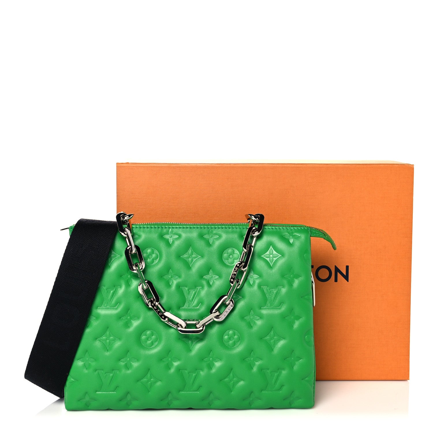 Louis Vuitton Lambskin Embossed Monogram Coussin PM LV Motion Green 11 of 11