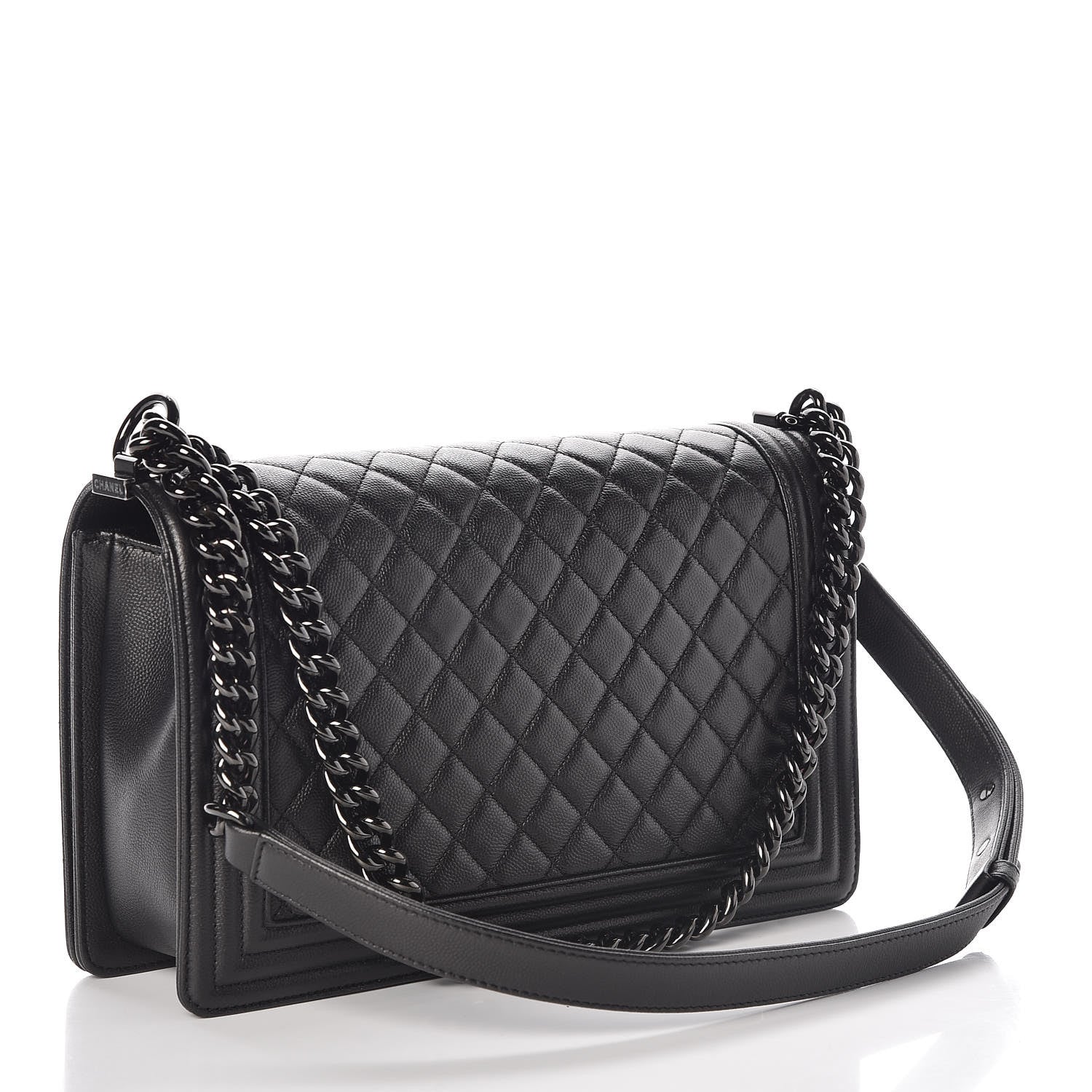 Chanel Caviar Quilted New Medium Boy Flap So Black 3 of 8