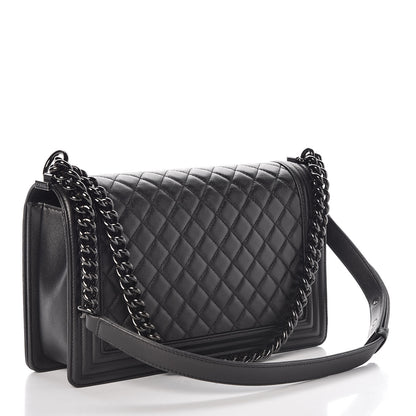 Chanel Caviar Quilted New Medium Boy Flap So Black 3 of 8