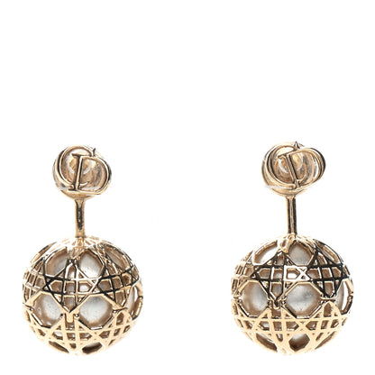 Christian Dior Pearl Secret Cannage Mise En Dior Tribales Earrings Gold 1 of 3